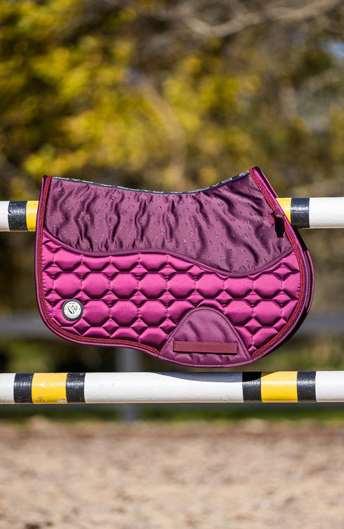 BARE Luxe Sport Saddle Pad - Jump Cut - Ruby